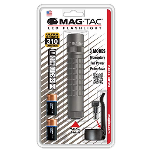 MAGLITE MAG-TAC LED 2CR123 Taschanlampe grau Tactical flach von Maglite