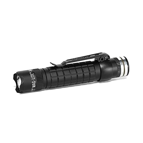 Mag-Lite MAG-TAC Rechargeable Crowned Bezel, wellenförmiger Kopfabschluss, wiederaufladbare LED Stab-Taschenlampe, 543 Lumen, 14,7 cm, schwarz TRM4RA4L von Maglite