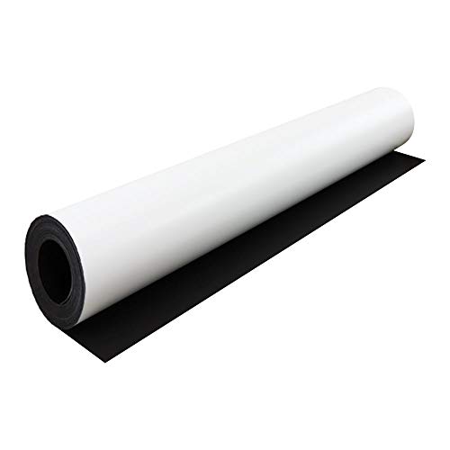 Magflex® Lite Matt White Flexible Magnetblatt zum Erstellen von Magnetbildern, Kunstwerken, Schildern Oder Displays - 620mm Breit - 1M Länge von first4magnets