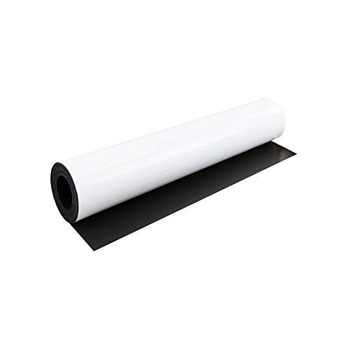 Magflex® Gloss White Flexible Magnetblech zum Erstellen von Magnetbildern, Kunstwerken, Schildern Oder Displays - 620mm Breit - 1M Länge von first4magnets
