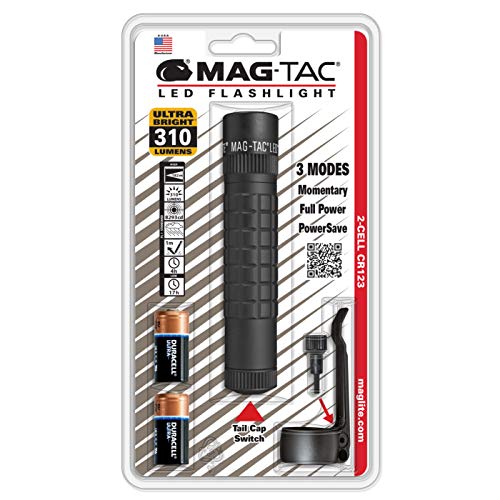 MAGLITE MAG-TAC LED 2CR123 Taschanlampe schwarz Tactical flach von Maglite