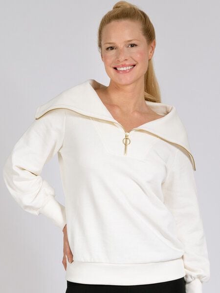 Magadi Damen Sweat-Troyer NORA aus Sweat-Stoff, mit Reißverschluss Magadi Damen Sweat-Troyer NORA aus Sweat-Stoff, mit Reißverschluss von Magadi