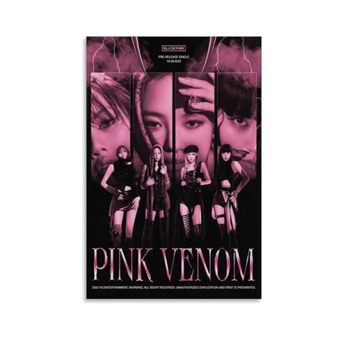 Magauy Blackpink Poster Music Vintage Collage Korean Band Für Zimmer, Ästhetische Leinwand-Wandkunst, Schlafzimmer-Dekor Poster 12x18inch(30x45cm) von Magauy