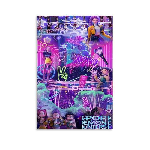 Magauy Kpop Demon Hunters Cast Poster Tv Show Anime Canvas Movie Collage Für Zimmer, Ästhetische Leinwand-Wandkunst, Schlafzimmer-Dekor Poster 24x36inch(60x90cm) von Magauy