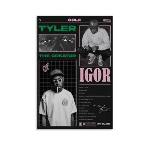 Magauy Tyler Poster The Creator Music Rapper Collage Vintage Für Zimmer, Ästhetische Leinwand-Wandkunst, Schlafzimmer-Dekor Poster 12x18inch(30x45cm) von Magauy