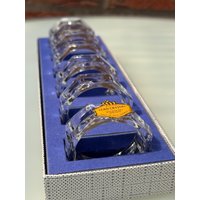 Vintage Serviettenringe Aus Bleikristall - 6Er Set Made in West Germany Tischdeko/Hochzeit Geschenk Ø 5 cm von MagdalenesKristall