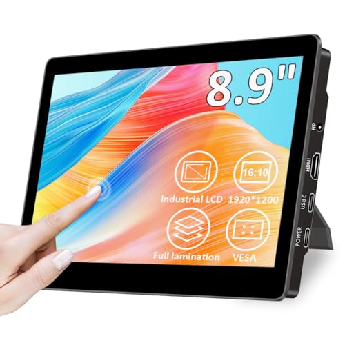 Magedok Portable Monitor Touchscreen 8.9 Zoll Tragbarer Monitor,1920x1200 FHD LCD Display, 16:10,450Nits,Optical Bonding,HDMI/USB-C Mini Bildschirm für Laptop PC MINI PC Rasp Pi 5 von Magedok