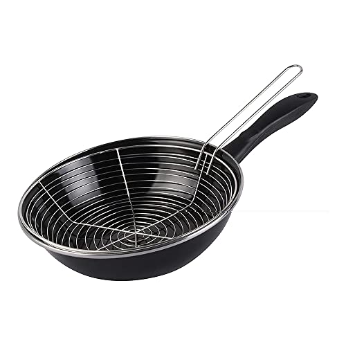 MAGEFESA Black Fritteusepfanne, Legierter Stahl Antihaftbeschichtung, Schwarz, 26 cm von Magefesa
