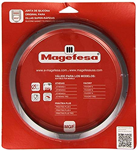 Magefesa - Silikondichtung 22cm Kompatibel mit Topf, Modelle ATHENAS, DB, DYNAMIC 3-6-8L, FAVORIT, PRACTIKA PLUS 4-6-8L, 09REMEJSP68, 8429113544065 von Magefesa