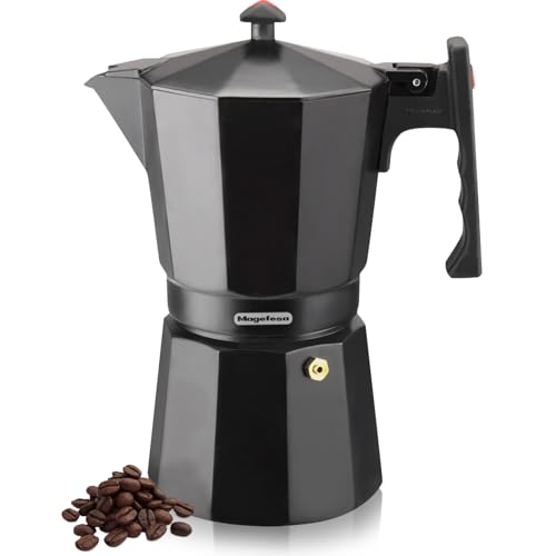 Magefesa Colombia Noir - Espressokocher für 3 Tassen, 150ml, Extra Dickes Aluminium, für alle Herdarten Geeignet, NICHT Spülmaschinen und Induktionsgeeignet von Magefesa