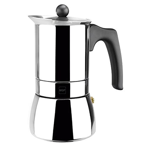 Magefesa Genova - Espressokocher für 10 Tassen, 500 ml, Edelstahl 18/10, Ergonomischer Griff, Energiesparend, Für Alle Herdarten Geeignet, Induktionsgeeignet Magefesa Genova - Espressokocher für 10 Tassen, 500 ml, Edelstahl 18/10, Ergonomischer Griff, Energiesparend, Für Alle Herdarten Geeignet, Induktionsgeeignet von Magefesa