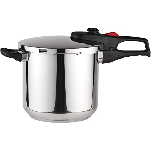 Magefesa Practika Plus – Schnellkochtopf 7.5L, Edelstahl 18/10, Drucksensor, Induktion, Energiesparend, Gesundes Kochen, Sicherer Verschluss von Magefesa