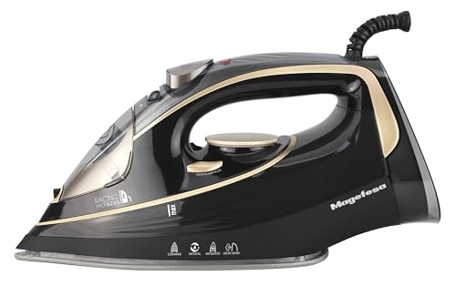 Magefesa Racing Dampfbügeleisen, 2600 W, 360 ml, Keramiksohle, sanftes Gleiten, vertikales Bügeln, Temperaturwähler, Wassertank Magefesa Racing Dampfbügeleisen, 2600 W, 360 ml, Keramiksohle, sanftes Gleiten, vertikales Bügeln, Temperaturwähler, Wassertank von Magefesa