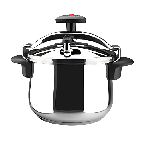 Magefesa Star Bombeada – Traditioneller Schnellkochtopf 6L, Edelstahl 18/10, Gesundes Kochen, Für Induktion, Gleichmäßige Wärmeverteilung, Drehventil von Magefesa