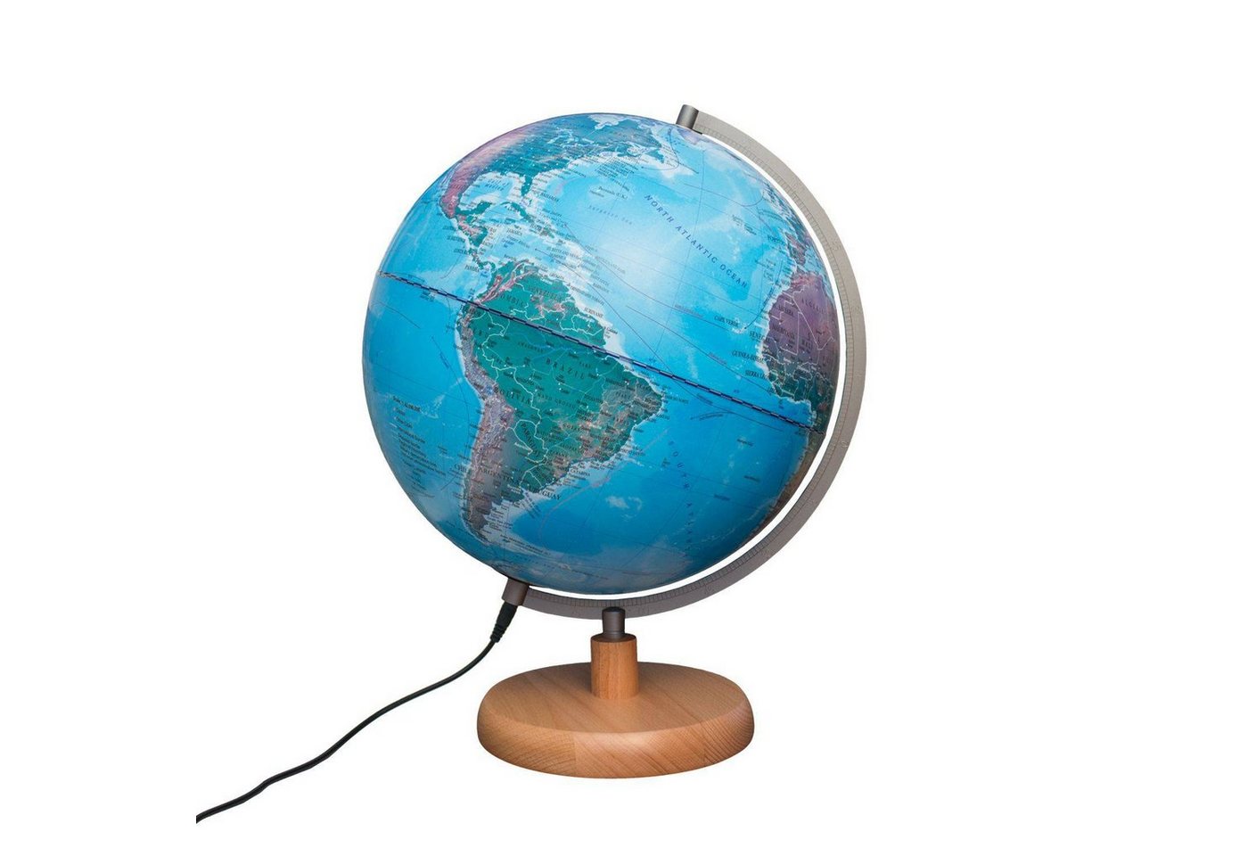 Magellan Expedition Globus Mora Globus Tischglobus topografischer Leuchtglobus mit Holz von Magellan Expedition