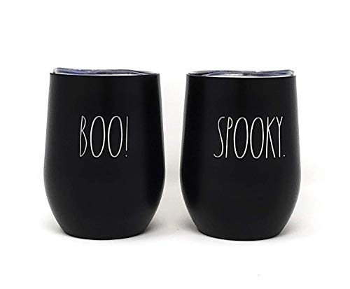 Rae Dunn by Magenta BOO!, SPOOKY, Vakuumbecher, 57-340 ml, schwarz, weiß LL von Magenta Collection