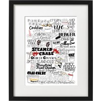 Maryland Food Type Mashup Kunstdruck von MaggieMooreStudio