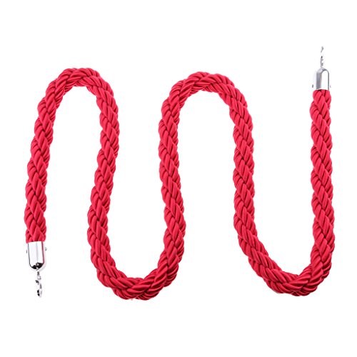 MagiDeal Cord Personen Absperrseil Personenleitsystem Absperrkordel Verdrehte Muster aus Nylon - rot, 2m von MagiDeal