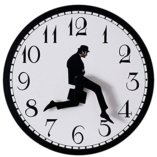 MagiDeal 10 ODER 12 Runde Ministry of Silly Walk Wanduhr Batteriebetriebene Wandbehang Uhr Home Badezimmer Dekor Ornament, 25cm von MagiDeal