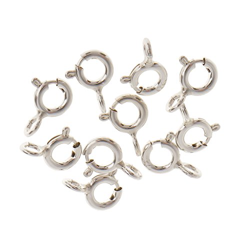 MagiDeal 10pcs 925 Sterling Silber Federring Verschlüsse 5mm Herstellung Von Schmuck Anschlüsse Spange von MagiDeal