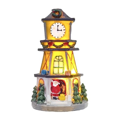 MagiDeal Beleuchtetes Weihnachtsdorfhaus, Dorfgebäude, Weihnachtsmannhaus, Heim-Desktop-Weihnachtsszene, Miniaturmodell für Regal, Wohnzimmer MagiDeal Beleuchtetes Weihnachtsdorfhaus, Dorfgebäude, Weihnachtsmannhaus, Heim-Desktop-Weihnachtsszene, Miniaturmodell für Regal, Wohnzimmer von MagiDeal