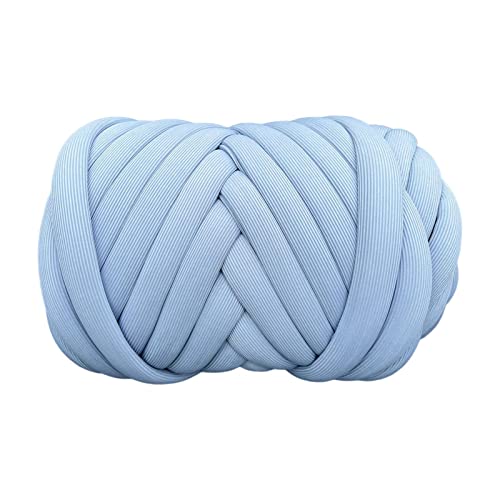 MagiDeal Chunky Yarn Jumbo Tubular Yarn Arm Knit Garn Waschbares weiches 500 g dickes Chunky Yarn Tube Riesengarn für Körbe Teppichherstellung Überwurf, Himmelblau von MagiDeal