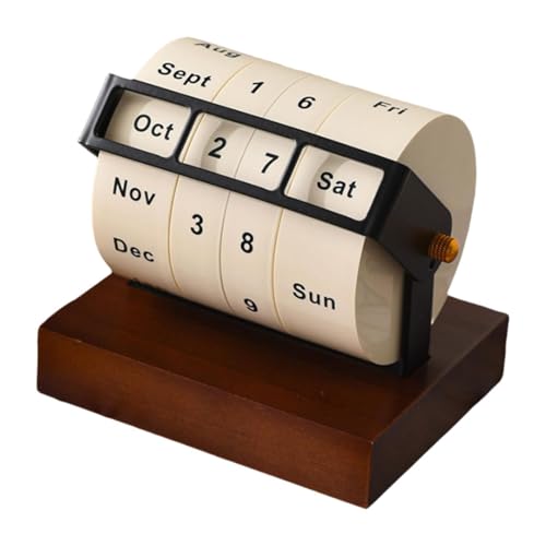 MagiDeal Desktop -Kalender -Holzkalender -Kunstwerk Stallhome Decoration Month Week Tag Datum Display für Bauernhaus Tischplatte von MagiDeal