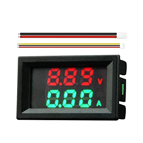 MagiDeal Digitales Meter Amperemeter V Amp LED Amp Dual Digital Display Meter Gauge, rot grün von MagiDeal