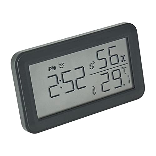 MagiDeal Digitaluhr Temperatur Feuchtigkeit Monitor Datumsanzeige Elektronische Uhr Modische LCD-Bildschirm Tischuhren für Schlafzimmer Büro Bett Reise, Schwarz von MagiDeal