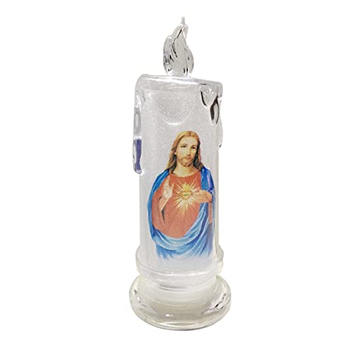 MagiDeal Elektrische Kerzenlampe LED-Teelicht-Säulenlicht, Gebetskerze, batteriebetrieben, Lichter für die Festliche Dekoration, Jesus MagiDeal Elektrische Kerzenlampe LED-Teelicht-Säulenlicht, Gebetskerze, batteriebetrieben, Lichter für die Festliche Dekoration, Jesus von MagiDeal