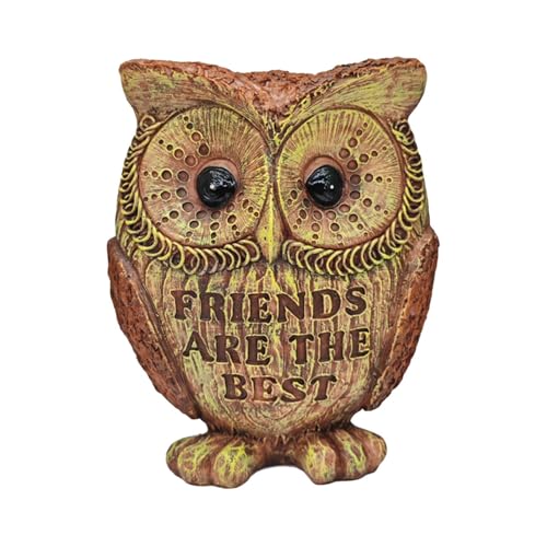 MagiDeal Eulenfigur, Tierskulptur, Schreibtisch-Ornament, dekorative Statue für Schreibtisch, Tischdekoration, Büro, Bücherregal, Heimdekoration, Rot von MagiDeal