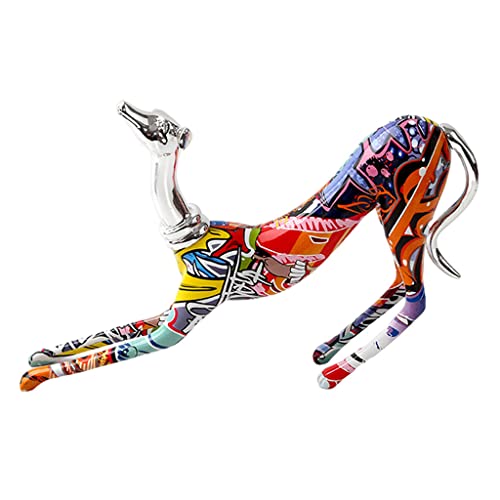 MagiDeal Graffiti Hundes kulptur Harz Moderne einfache Hund Statue Tiers tatue Hunde Figur für, RA von MagiDeal