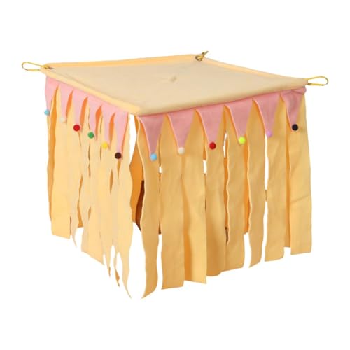 MagiDeal Haustierkäfig, Eckversteck, Ruhenest, Übungstraining, tragbares Kleintierversteck, Hamsterhaus für Ratten, Kaninchen, Gelb, S von MagiDeal