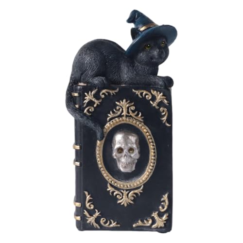 MagiDeal Hexenkatzenstatue, Bastel Halloween Dekoration für Bücherregal, Kamin, MagiDeal Hexenkatzenstatue, Bastel Halloween Dekoration für Bücherregal, Kamin, von MagiDeal