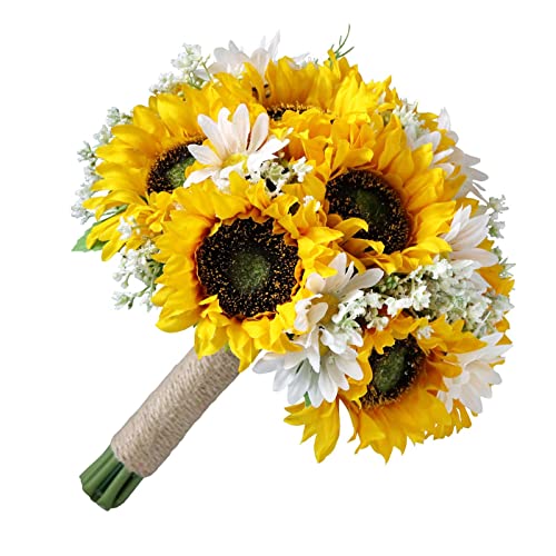 MagiDeal Hochzeit Brautstrauß Sonnenblumen Brautjungfer Blumenstrauß für Jubiläumsfest von MagiDeal