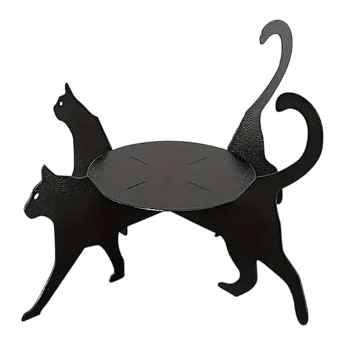 MagiDeal Katze Silhouette Plant Stand Pflanzer Riser Indoor Outdoor Regal Display Rack für von MagiDeal