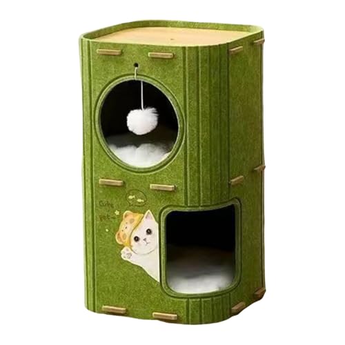 MagiDeal Katzenhaus, Loungebett für den Innenbereich, doppellagiger Möbelschutz, geschlossenes Haustierzubehör, Klettern für mehrere Katzen mit 2 Matten, GrÜn MagiDeal Katzenhaus, Loungebett für den Innenbereich, doppellagiger Möbelschutz, geschlossenes Haustierzubehör, Klettern für mehrere Katzen mit 2 Matten, GrÜn von MagiDeal