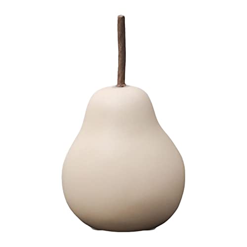 MagiDeal Keramik-Birnen-Figur, dekorative Obst-Skulptur für die Heimdekoration auf der Veranda, Beige 6,5 cm x 11 cm von MagiDeal