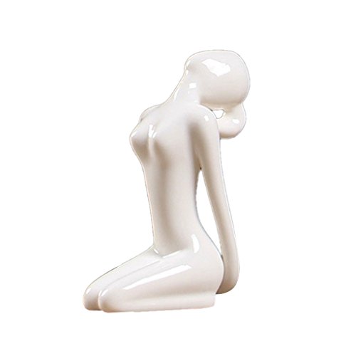 MagiDeal Keramik Elegante Yoga Figur Skulptur Stauten Dekoration für Aufenthaltsraum - von MagiDeal