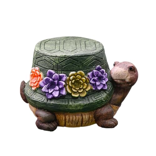 MagiDeal Künstlerischer Schildkrötenhocker aus Harz, Terrassendekoration, dekorativer Beistelltisch, pflegeleicht, handgefertigt, 39,9 x 31,8 x 23,9 cm, von MagiDeal