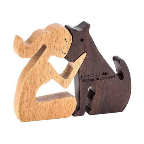 MagiDeal Mann und Hund Holzstatue Holzskulptur Hundefiguren Ornamente, Holzmann Hund Schnittmodell Handgeschnitzter Holz Hund Menschliche Statue für Männer Frauen Zuhause Regal Dekor Schreibtisch MagiDeal Mann und Hund Holzstatue Holzskulptur Hundefiguren Ornamente, Holzmann Hund Schnittmodell Handgeschnitzter Holz Hund Menschliche Statue für Männer Frauen Zuhause Regal Dekor Schreibtisch von MagiDeal