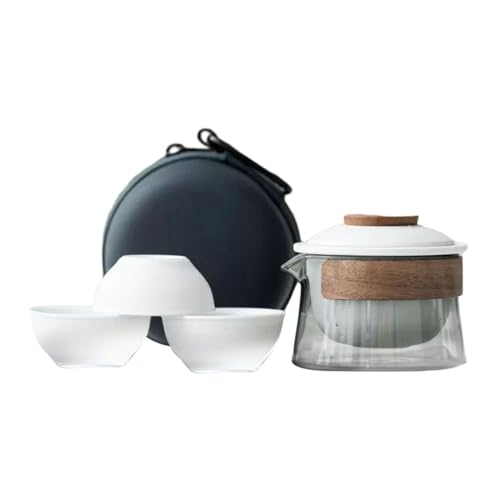 MagiDeal Reise-Teeset, Teekanne, kleine Teekanne aus Glas, chinesisches Teeset, Teekanne und Tassen-Set für Camping, Vatertagsfreunde, A MagiDeal Reise-Teeset, Teekanne, kleine Teekanne aus Glas, chinesisches Teeset, Teekanne und Tassen-Set für Camping, Vatertagsfreunde, A von MagiDeal