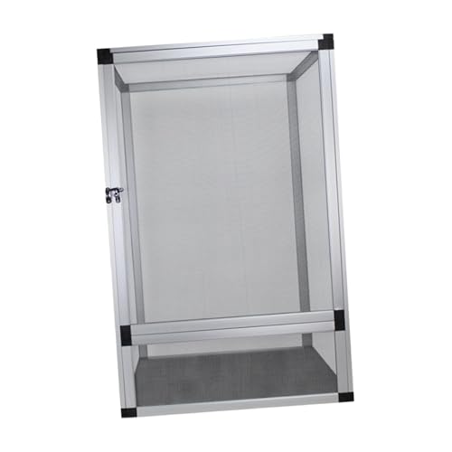 MagiDeal Reptilienkäfig, Terrarium, 360°-Beobachtung, Reptilienkäfig, Mehrzweck, einfache Fütterung, Belüftung, Gecko-Tank für kleine Schildkröten, Schlangen, Silber MagiDeal Reptilienkäfig, Terrarium, 360°-Beobachtung, Reptilienkäfig, Mehrzweck, einfache Fütterung, Belüftung, Gecko-Tank für kleine Schildkröten, Schlangen, Silber von MagiDeal