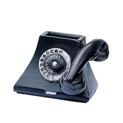 MagiDeal Telefon-Blumentopf, Telefon-Blumentopf, dekorativer Garten-Pflanztopf, Telefon-Blumentopf, Garten-Blumentopf für den Schreibtisch zu Hause, Schwarz von MagiDeal