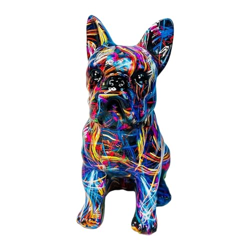 MagiDeal Tierstatue Hundeskulptur, kreatives Kunstharz, Hundestatue, Hundefiguren für Schlafzimmer, Wohnzimmer, Bücherregal, Desktop-Dekoration, Stil A von MagiDeal