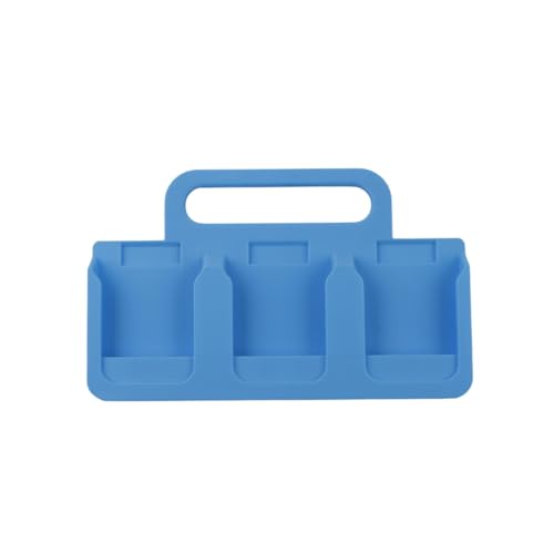 MagiDeal Tragbarer 6-Fach-18-V-Batterie-Rack-Organizer 9,8 Zoll x 2,4 x 6,5 Zoll für die Baustelle, mit Tragegriff, kompakt, Blau von MagiDeal