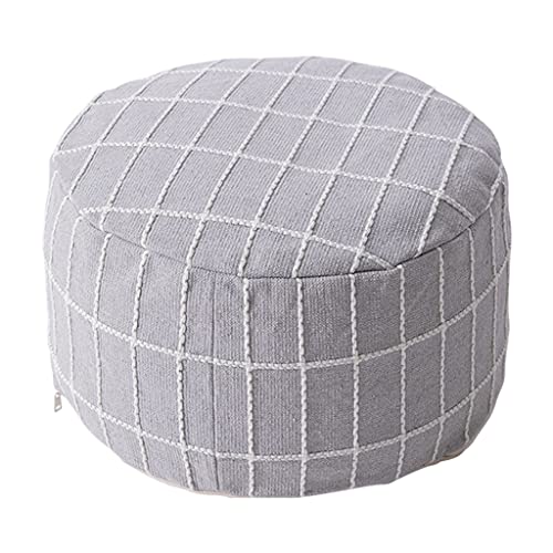 MagiDeal Ungefüllter Pouf Cover Runde Handgemachte Gewebte Große Böhmische Fußstütze Sack Stuhl Bodenkissen für Aufenthaltsraum Home Patio, grau von MagiDeal