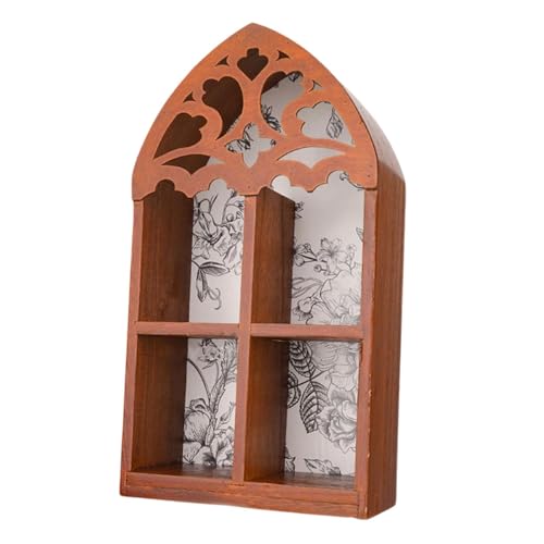 MagiDeal Wanddekor aus Displayregal, Holzregal Moderne Schaufenster, Wandhängeschelf, Schwimmerregal für Sammlerstücke ätherische Öle, Rotbraun 4 Gitter MagiDeal Wanddekor aus Displayregal, Holzregal Moderne Schaufenster, Wandhängeschelf, Schwimmerregal für Sammlerstücke ätherische Öle, Rotbraun 4 Gitter von MagiDeal