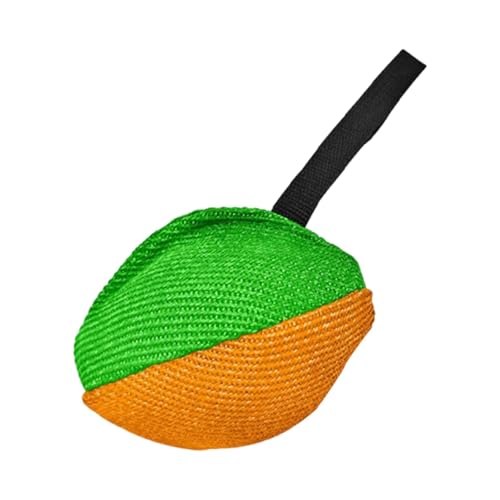 MagiDeal Zerrball für Hunde, Hundeball-Spielzeug, Bereicherungsspielzeug mit Griff, beißtraining, interaktives Spiel für Bewegung, mittelgroße Hunde, Grün Orange von MagiDeal