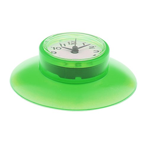 MagiDeal wasserdichte Wanduhr Badezimmer Badezimmeruhr Uhrzeit Uhr mit Saugnapf, Grün von MagiDeal